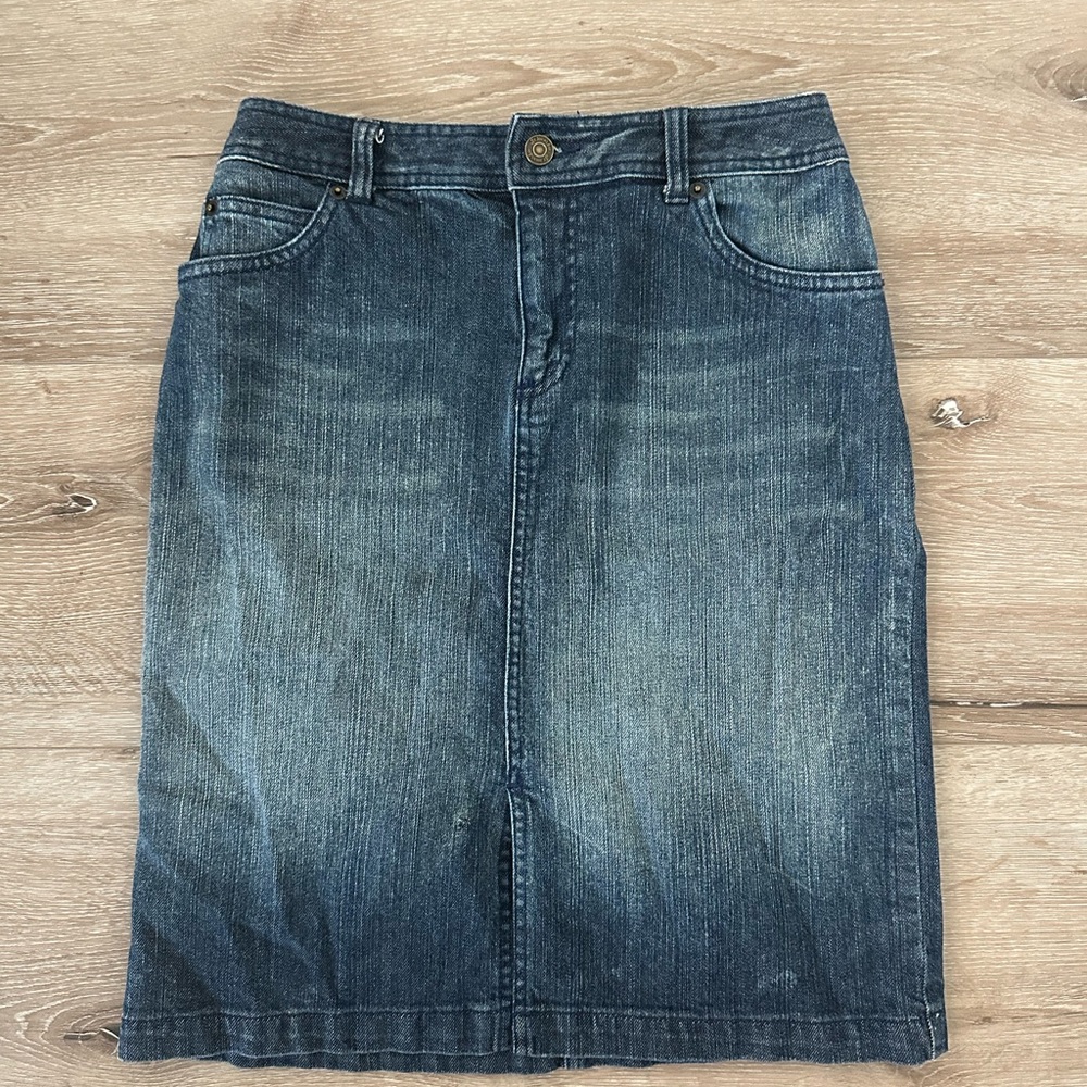 St. John's Bay Dark Wash Denim Skirt